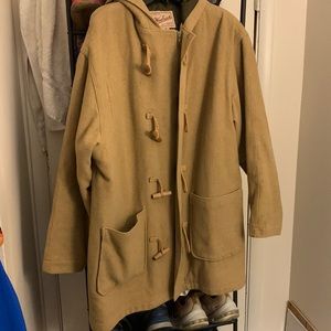 Woolrich hooded pea coat for men